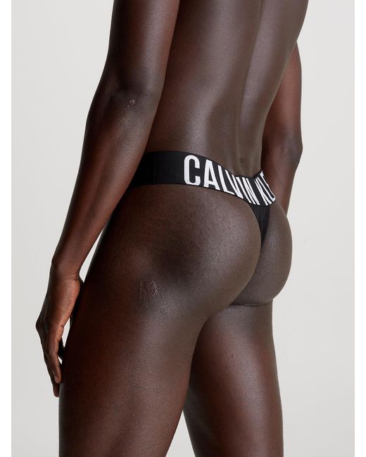 Lot de 3 strings - Intense Power Calvin Klein pour homme en coloris Black