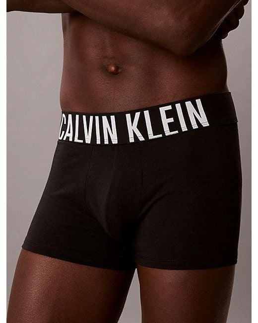 Calvin Klein Black 3 Pack Trunks Intense Power Cotton for men
