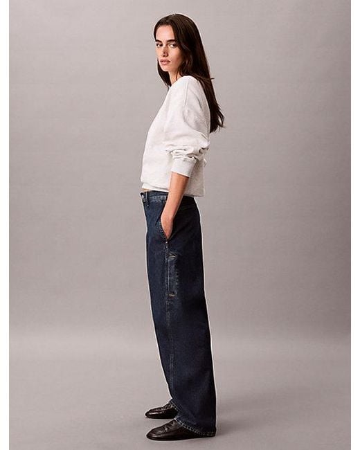 Calvin Klein Blue Jeans Relaxed Cargo Barrel Jeans