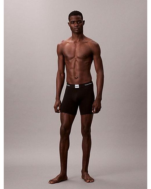Calvin Klein 3-Pack Boxers Lang in het Black voor heren