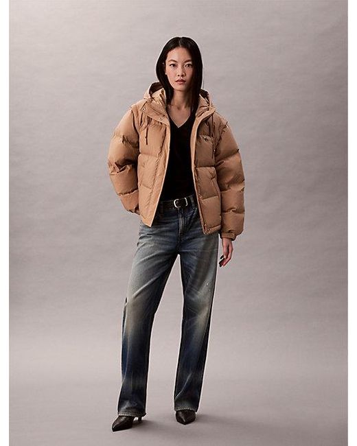 Calvin Klein 2-In-1 Donspufferjack in het Natural