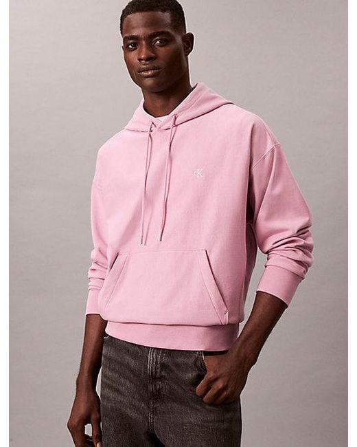 Calvin Klein Pink Jeans Relaxed Monogram Hoodie for men