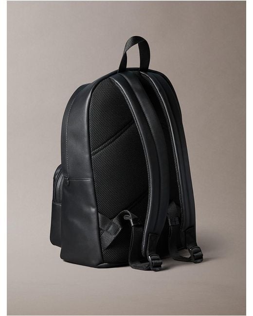 Calvin Klein Gray Allover Monogram Logo Backpack for men