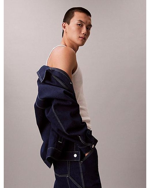 Calvin Klein Blue Denim Jackets for men