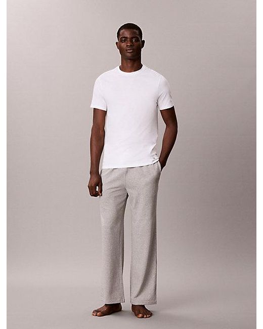 Calvin Klein White 3 Pack Crewneck T-Shirts Cotton Classics for men