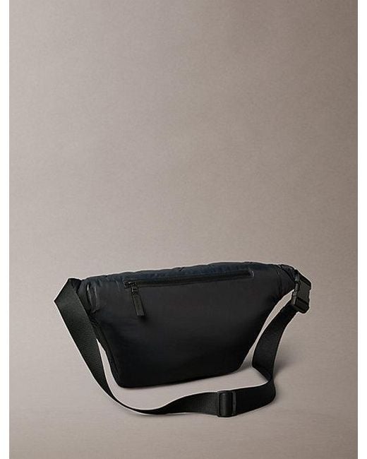 Calvin Klein Gray Puffer Monogram Logo Sling Bag for men