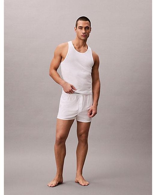 Calvin Klein White 5 Pack Tank Tops for men