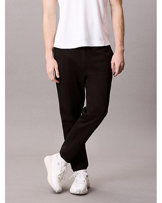 Calvin Klein White Sport Fleece Joggers for men
