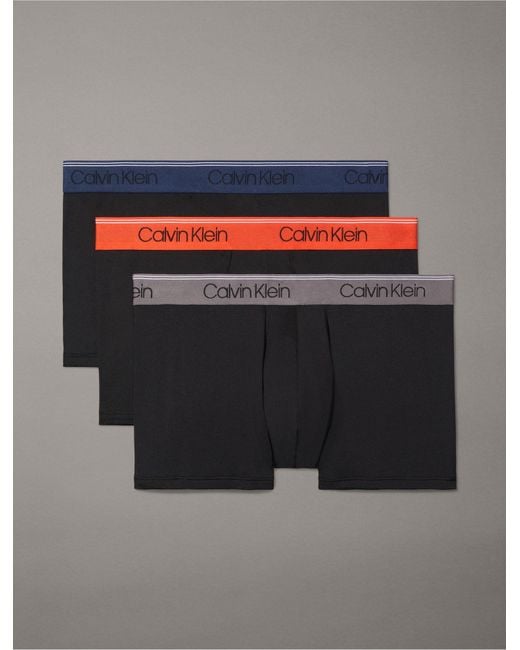 Calvin Klein Gray Micro Stretch 3-pack Low Rise Trunk for men