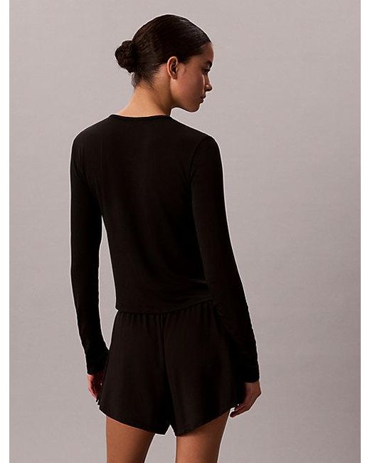 Calvin Klein Black Lounge Cardigan Ultra Soft Modal