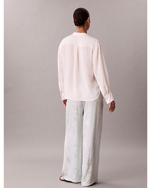 Calvin Klein Multicolor Viscose Jacquard Floral Trousers