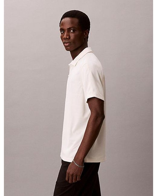 Calvin Klein Natural Slim Stretch Mesh Polo Shirt for men