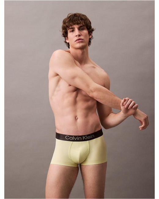Calvin Klein Pink Brushed Microfiber Stretch Low Rise Trunk for men