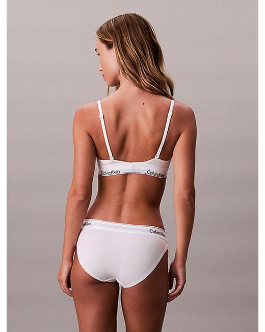 Calvin Klein White Bikini Briefs Icon Cotton Modal