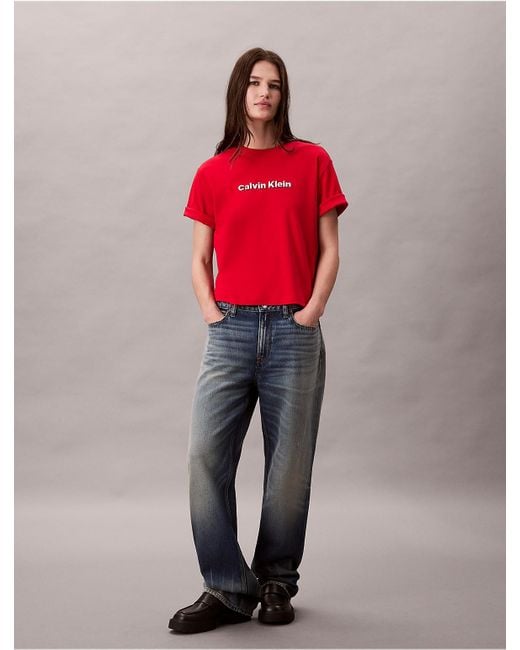 Calvin Klein Calvin Klein Embroidered Logo Graphic Classic T-Shirt