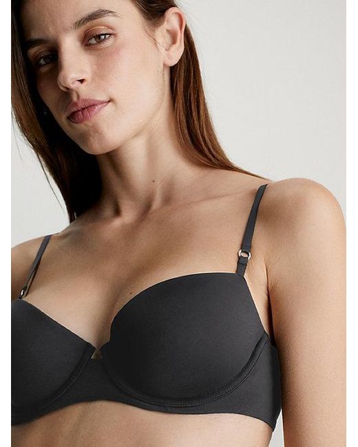 Calvin Klein Black Lift Balconette Bra Minimalist