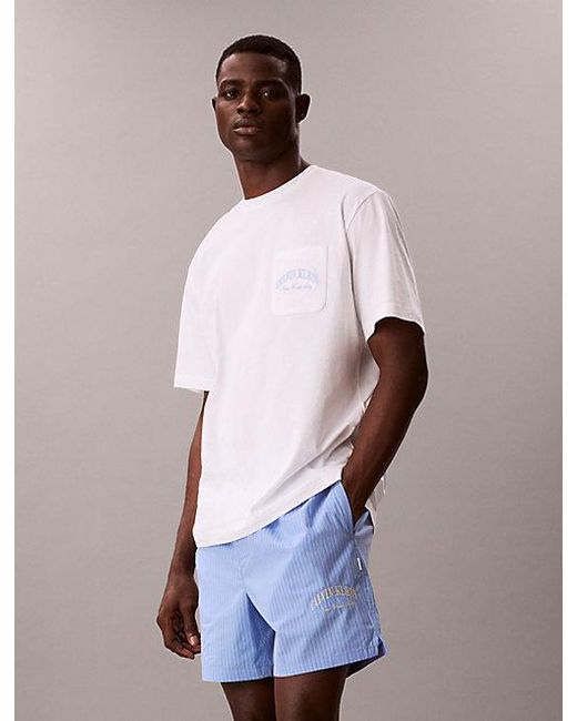 Calvin Klein Multicolor Cotton Crest Logo Pyjama Set for men
