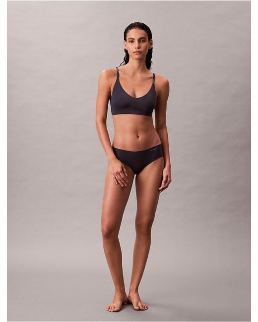 Calvin Klein Blue Invisibles Lightly Lined Triangle Bra