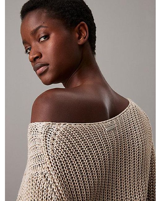 Calvin Klein Relaxed Trui Met Textuur in het Natural