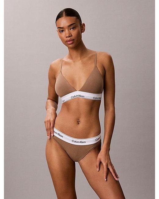 Calvin Klein Gray 2 Pack Triangle Bras Icon Cotton Modal