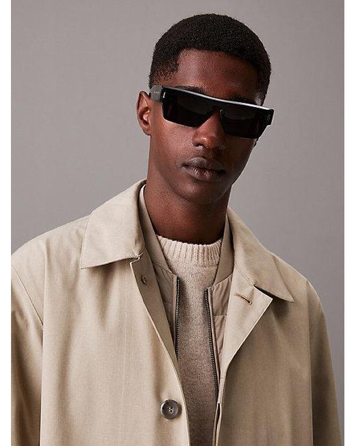 Calvin Klein Gray Modified Rectangle Sunglasses Ck24532S for men