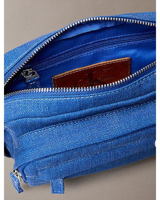 Calvin Klein Blue Denim Camera Bag for men