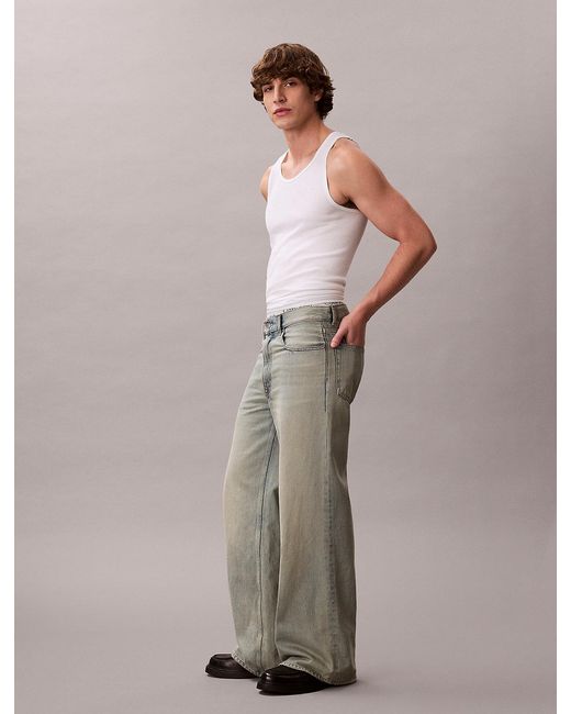 Calvin Klein Brown Wide Fit Jeans for men