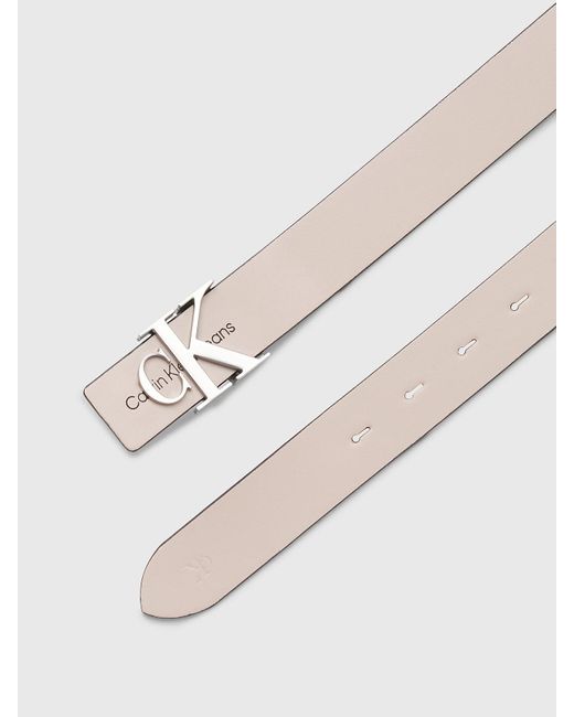 Calvin Klein Pink Leather Logo Belt