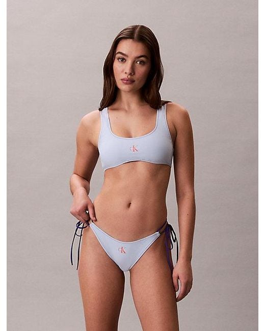 Calvin Klein Multicolor Tie Side Bikini Bottoms Ck Monogram