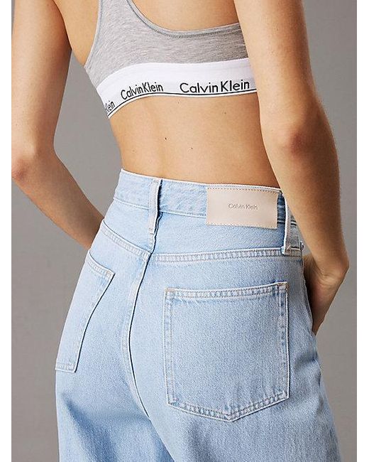 Calvin Klein High Rise Wide Leg Jeans in het Blue
