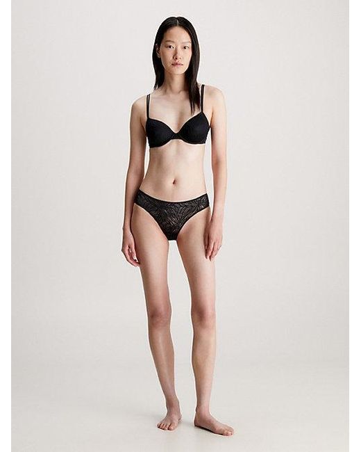 Calvin Klein Black Demi T-Shirt Bra Sheer Marquisette