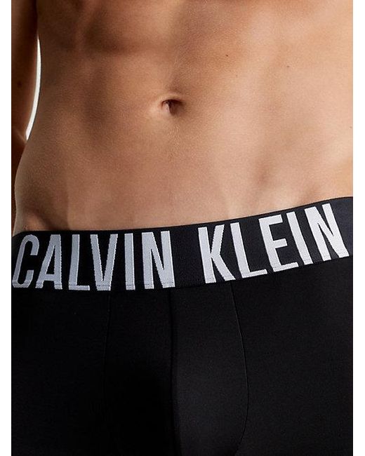Calvin Klein Black 3 Pack Trunks Intense Power Micro for men