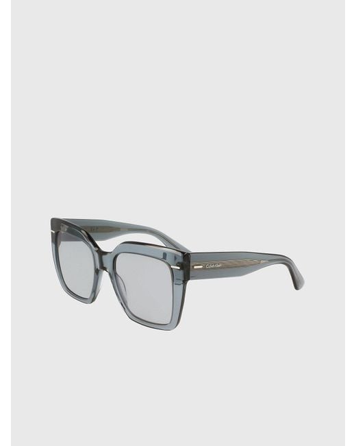 Calvin Klein Gray Rectangle Sunglasses Ck23508S