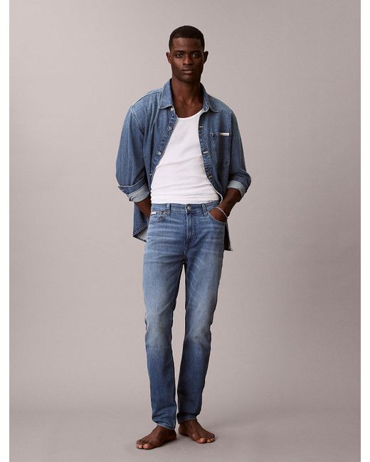 Calvin Klein Blue Slim Tapered Jeans for men