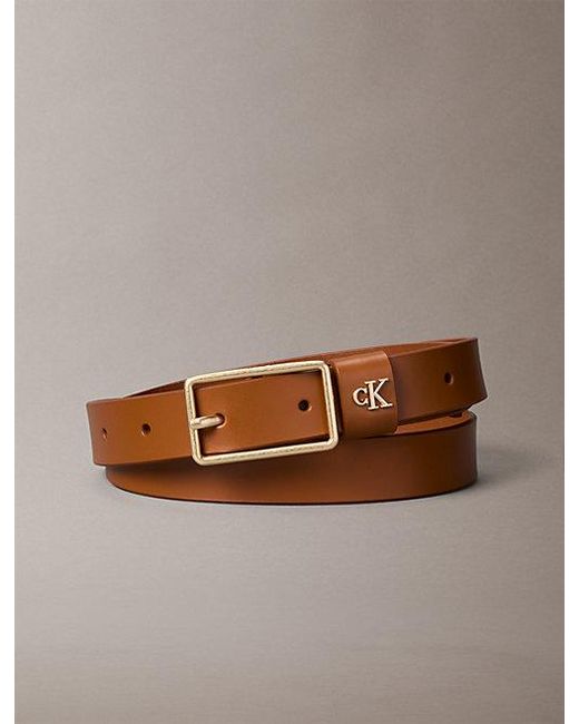 Calvin Klein Multicolor Leather Monogram Hardware Belt
