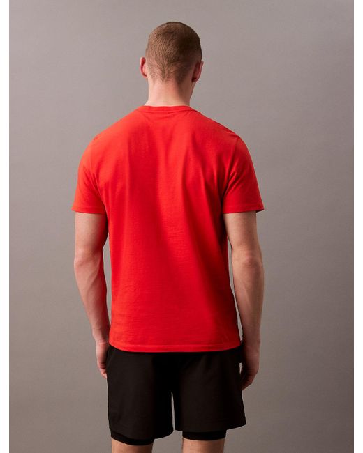 Calvin Klein Red 2-In-1 Gym Shorts for men