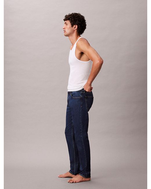 Calvin Klein Blue Slim Tapered Jeans for men