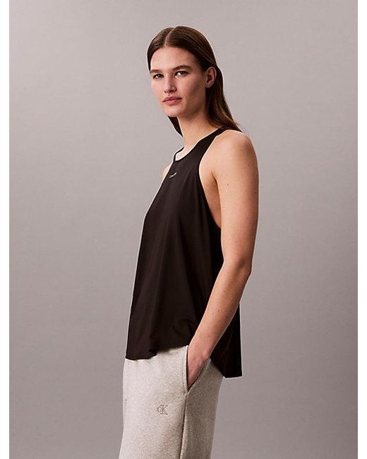 Calvin Klein Brown Sport Performance Racerback Gym Tank Top