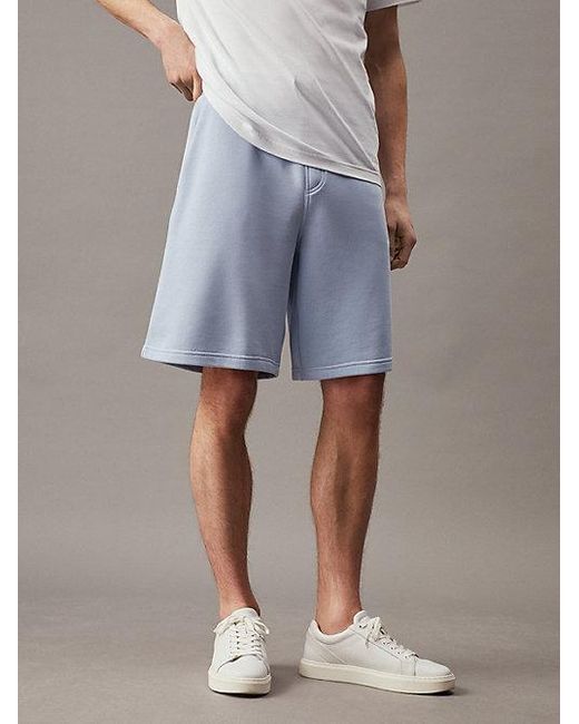 Calvin Klein Korte Modal Badstoffen jogginbroek in het Gray voor heren