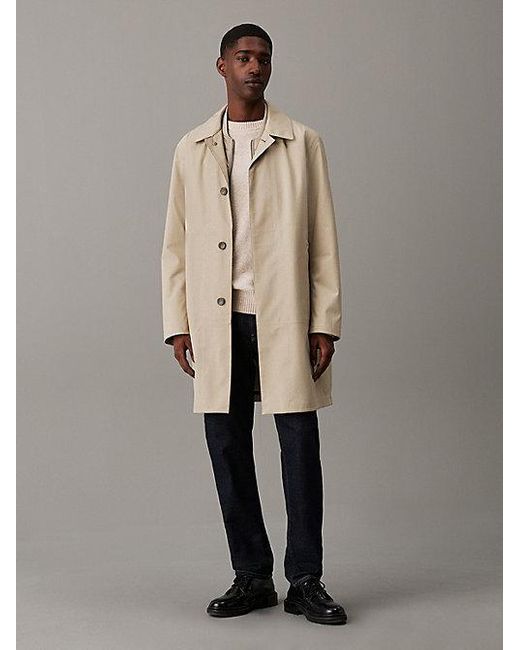 Calvin Klein Variabele Car Coat in het Natural voor heren