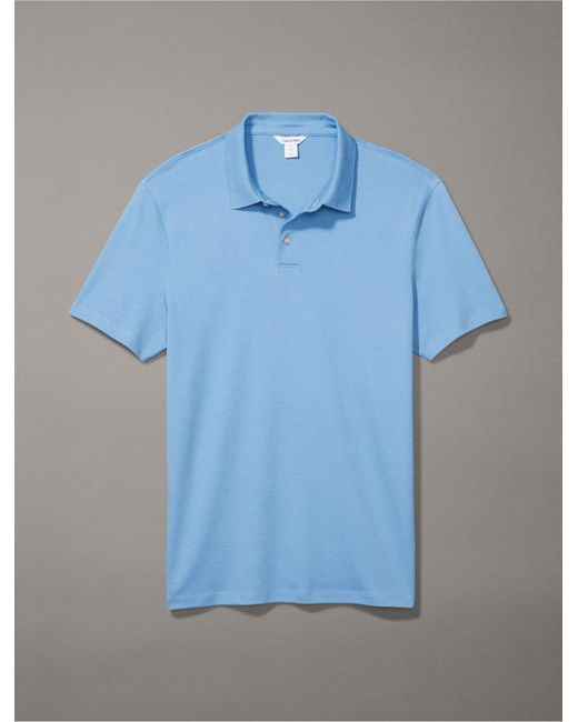 Calvin Klein Blue Supima Cotton Polo Shirt for men