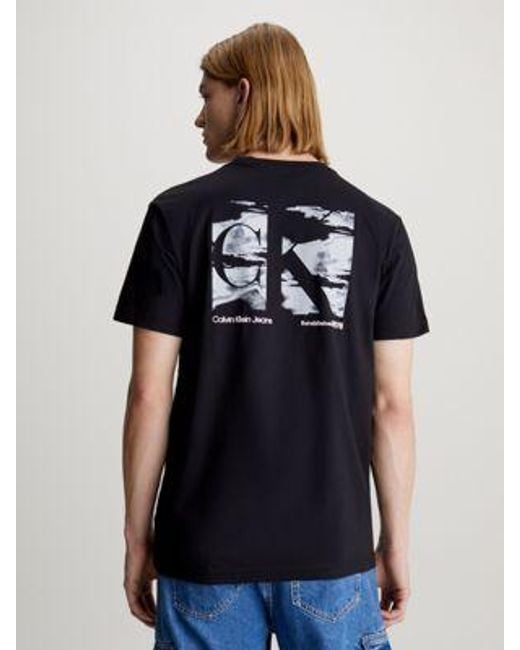 Calvin Klein T-Shirt mit Logo auf der Rückseite in Blue für Herren