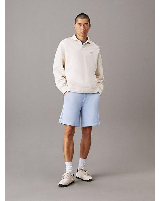 Calvin Klein Relaxed Modal Joggingshort in het Blue voor heren