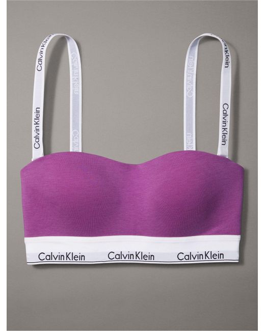 Calvin Klein Multicolor Modern Cotton Lightly Lined Bandeau Bra