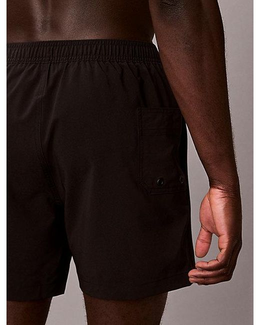 Calvin Klein Korte Zwembroek Met Trekkoord En Logo Tape in het Brown voor heren