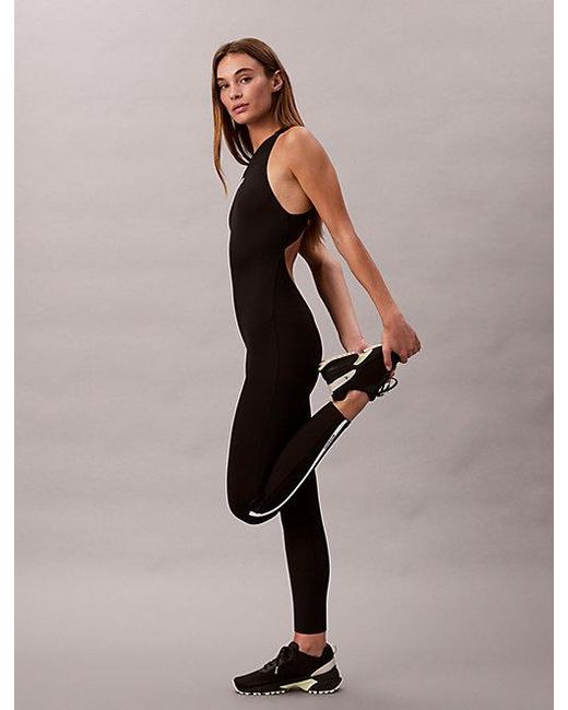 Calvin Klein Black Sport Performance One Piece Unitard Bodysuit
