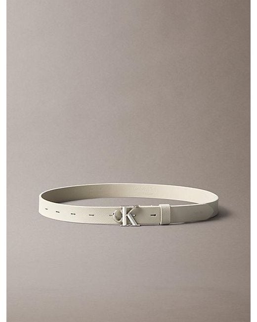 Calvin Klein Multicolor Leather Monogram Logo Belt