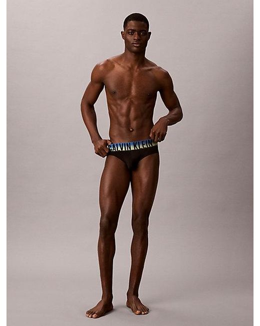 Calvin Klein Blue 3 Pack Hip Briefs Intense Power for men