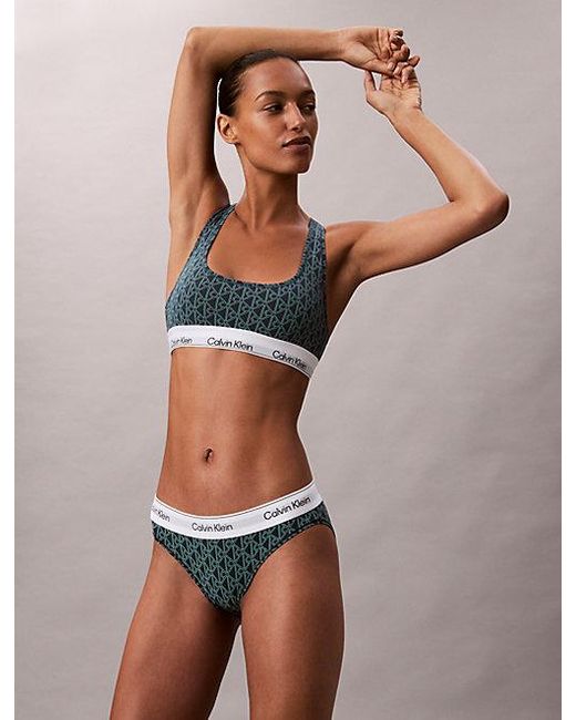 Calvin Klein Brown Unlined Bralette Icon Cotton Modal