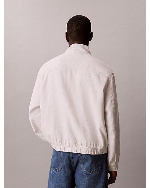 Calvin Klein Blue Jeans Relaxed Linen Cotton Jacket for men